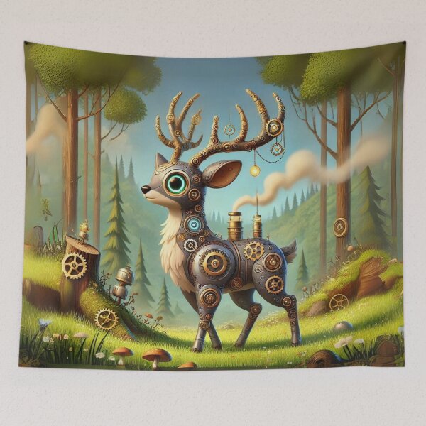 Item preview, Steampunk Whitetail Deer designed and sold by Sillytoe.
