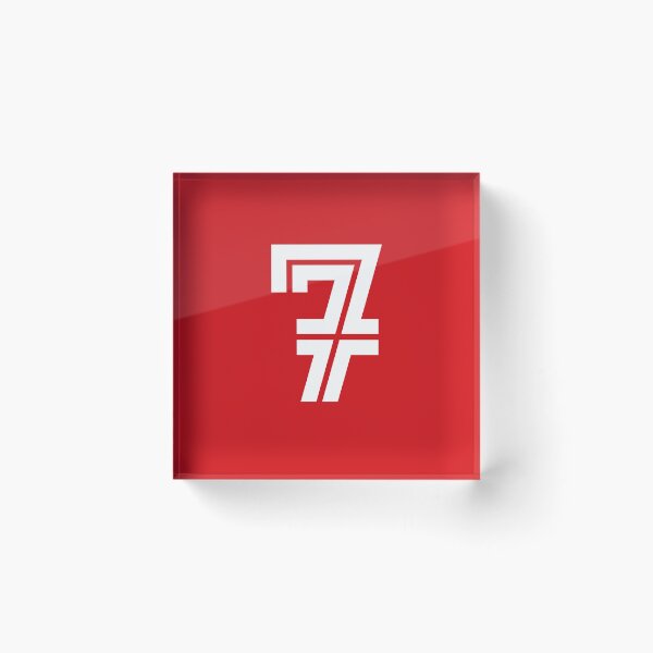 Item preview, No. 7 / Player Number Seven / Football Player Number 7 (White on Red) designed and sold by STUDIO-72.