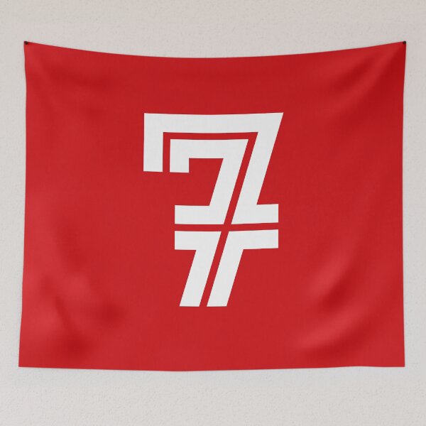 Item preview, No. 7 / Player Number Seven / Football Player Number 7 (White on Red) designed and sold by STUDIO-72.