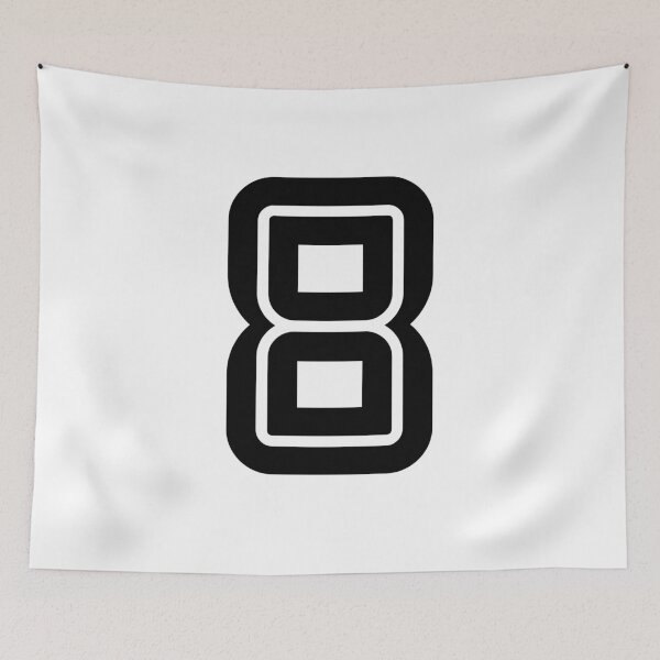 Item preview, No. 8 / Player Number Eight / Football Player Number 8 (Black) designed and sold by STUDIO-72.