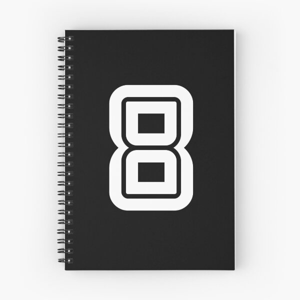 Item preview, No. 8 / Player Number Eight / Football Player Number 8 (White on Black) designed and sold by STUDIO-72.