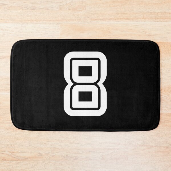 Item preview, No. 8 / Player Number Eight / Football Player Number 8 (White on Black) designed and sold by STUDIO-72.