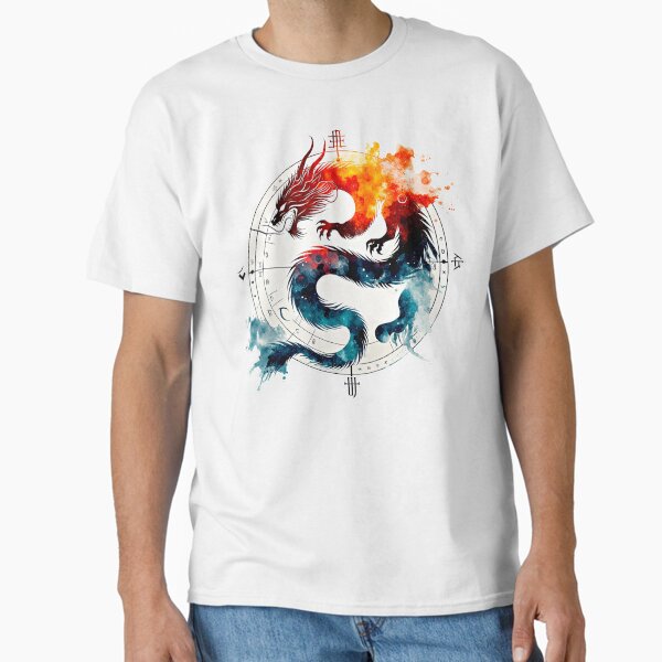 Vista previa del artículo con la obra «Dragón de tormenta arcano | Diseño de fuego y fantasía mística», diseñado y vendido por H Jonas.