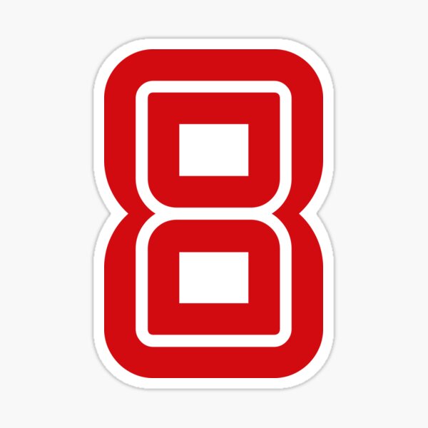 Number 8 Number Eight Number Soccer Sport Stickers for Sale