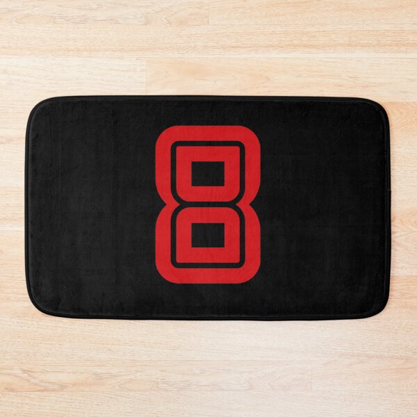 Item preview, No. 8 / Player Number Eight / Football Player Number 8 (Red on Black) designed and sold by STUDIO-72.