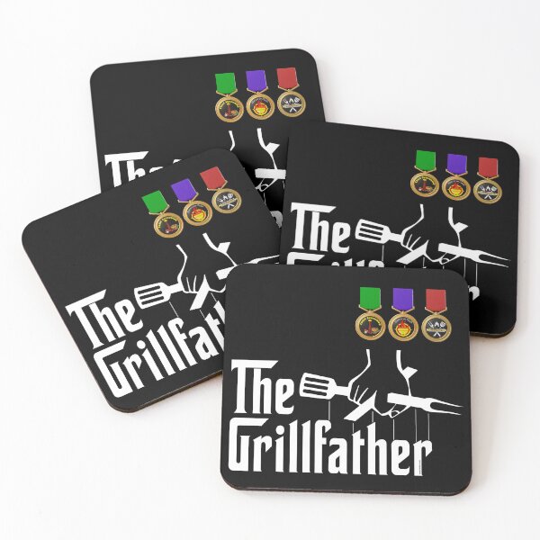 Item preview, The Grillfather with medals designed and sold by FotoLibreStudio.
