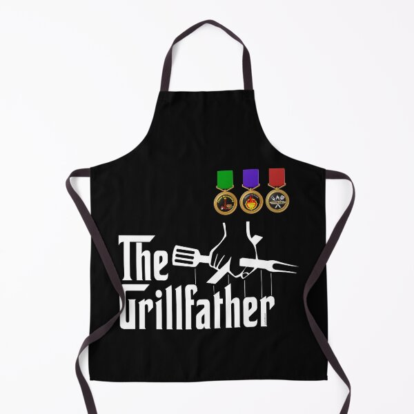Item preview, The Grillfather with medals designed and sold by FotoLibreStudio.