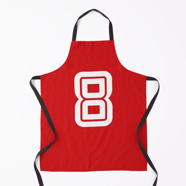 Item preview, No. 8 / Player Number Eight / Football Player Number 8 (White on Red) designed and sold by STUDIO-72.
