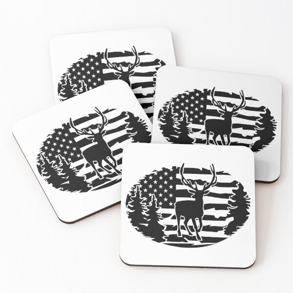 Item preview, Deer, American Flag, Forest designed and sold by MagnoliaLake.