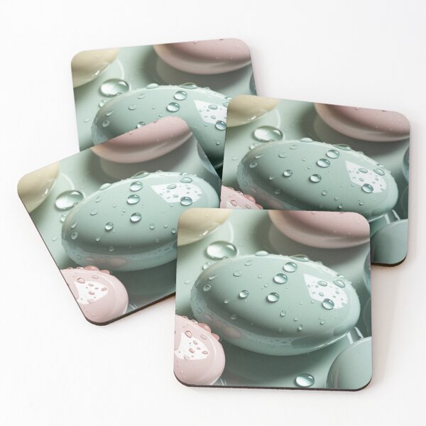 Item preview, 2 Pastel Stones Covered by Droplets of Water designed and sold by AlinaSCorner.