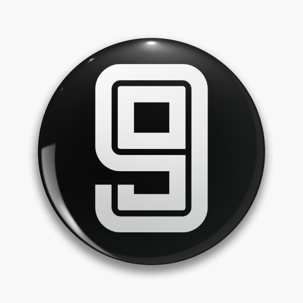 Item preview, No. 9 / Player Number Nine / Football Player Number 9 (White on Black) designed and sold by STUDIO-72.