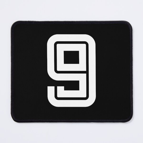 Item preview, No. 9 / Player Number Nine / Football Player Number 9 (White on Black) designed and sold by STUDIO-72.