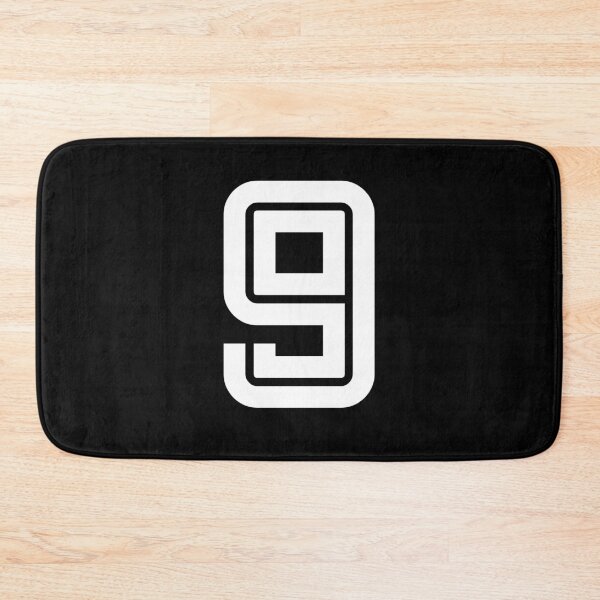 Item preview, No. 9 / Player Number Nine / Football Player Number 9 (White on Black) designed and sold by STUDIO-72.