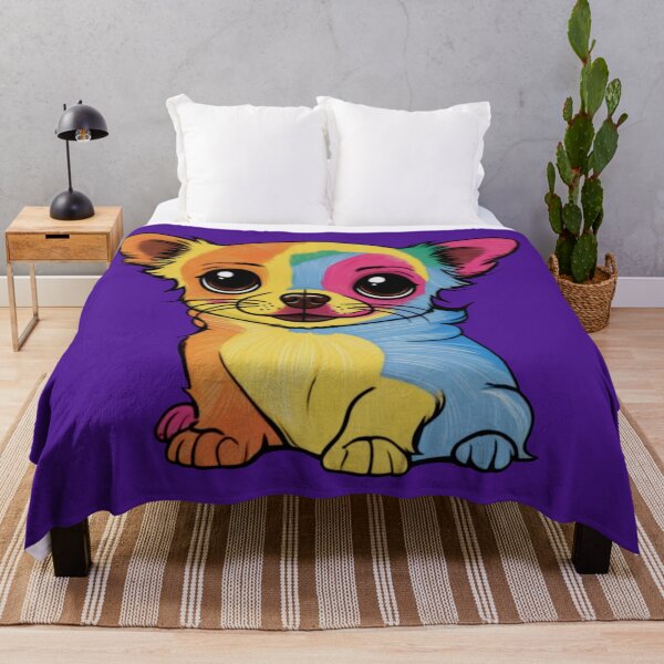 Item preview, Cachorro Chihuahua peludo Arcoiris designed and sold by pincelycolores.
