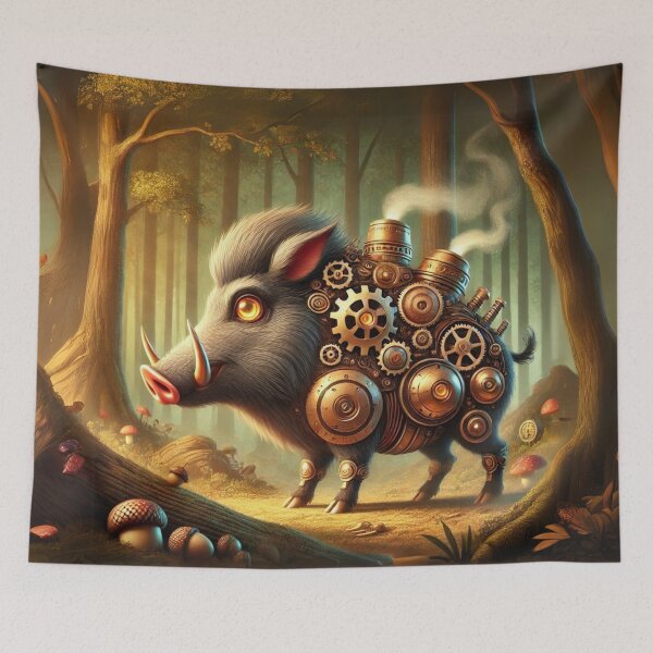 Item preview, Steampunk Wild Boar designed and sold by Sillytoe.
