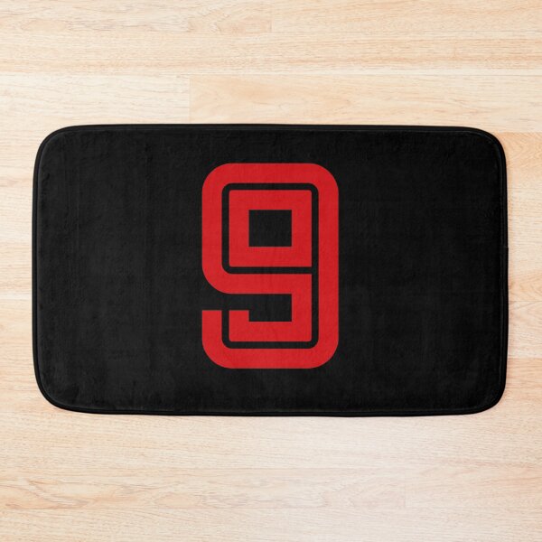 Item preview, No. 9 / Player Number Nine / Football Player Number 9 (Red on Black) designed and sold by STUDIO-72.
