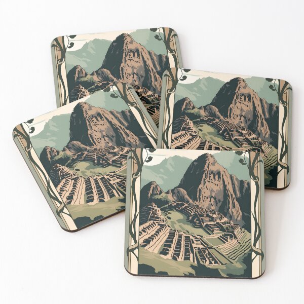 Item preview, Whispers of the Inca | Art Nouveau Machu Picchu Travel Poster designed and sold by Artineer.