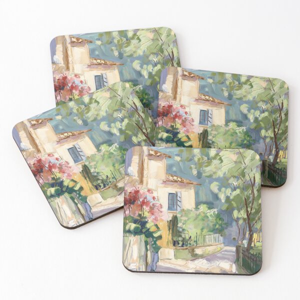 Item preview, Impressionist French Countryside Path | Provence Village Painting Inspired by Pissarro and Monet designed and sold by CARRAANN.