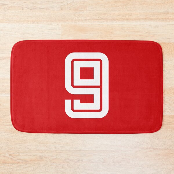 Item preview, No. 9 / Player Number Nine / Football Player Number 9 (White on Red) designed and sold by STUDIO-72.