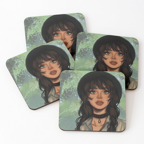Item preview, Forest Muse – Freckled Girl Portrait designed and sold by creative-pawws .