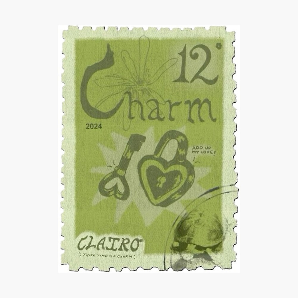 Clairo Charm Stamp Design Poster