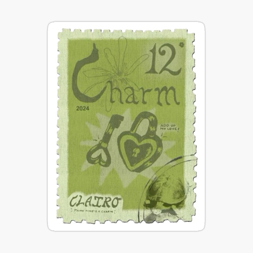 Clairo Charm Stamp Design Poster