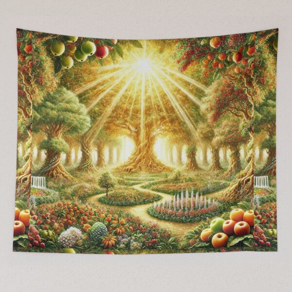 Item preview, "And Out of the Ground Made the Lord God to Grow Every Tree" – The Abundance of Eden Verse: Genesis 2:9 (KJV) designed and sold by Meta2Physical.