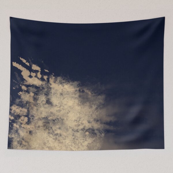 Artikelvorschau, Goldstaub Minimalistisch Dunkelblau Abstrakt entworfen und verkauft von BleuAbstracts.