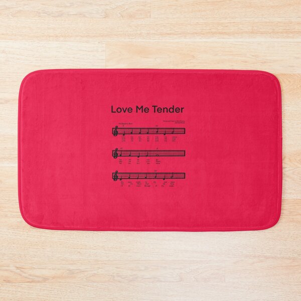 Item preview, LOVE ME TENDER Music with RED background designed and sold by MonicaArtist.