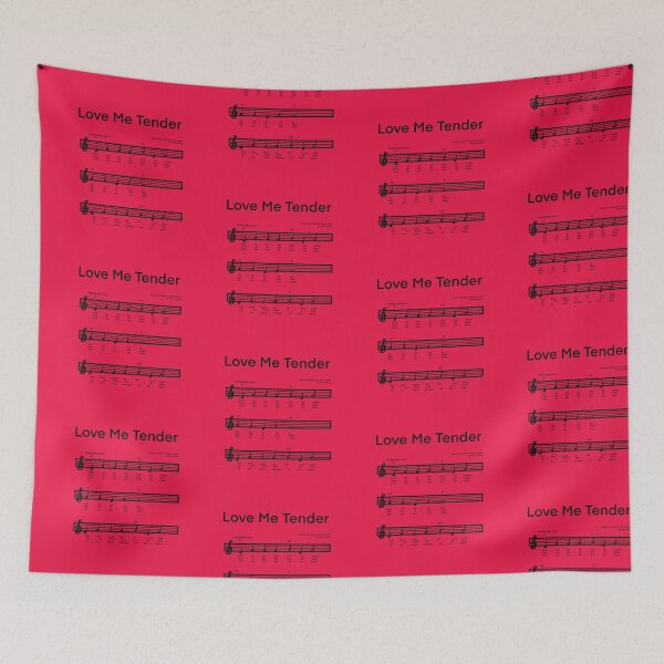 Item preview, LOVE ME TENDER Music with RED background designed and sold by MonicaArtist.