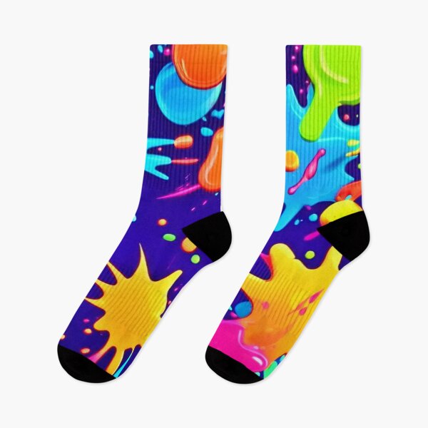 Item preview, Vibrant Neon Paint Splatter Art designed and sold by Health And Fitness Posts e-Store.