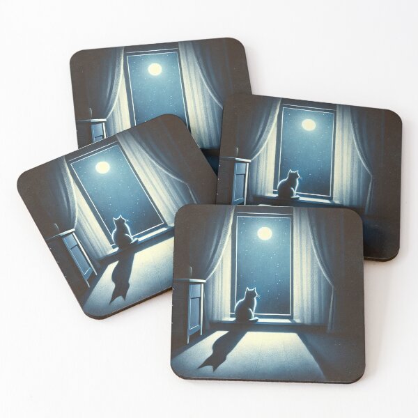 Item preview, cat illuminated by the moonlight designed and sold by Aisha  Hamza.