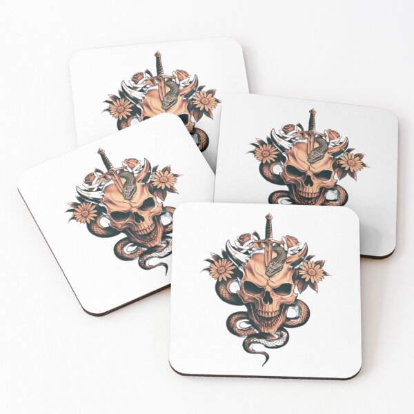 Item preview, Tattoos are stupid - snake and flowers designed and sold by W-McSapa.