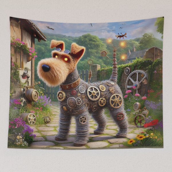 Item preview, Steampunk Wire Fox Terrier designed and sold by Sillytoe.