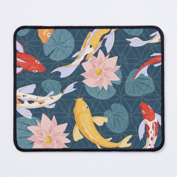 Aperçu de l'œuvre Tradition japonaise : carpes koï et lotus créée et vendue par japanesque-design.