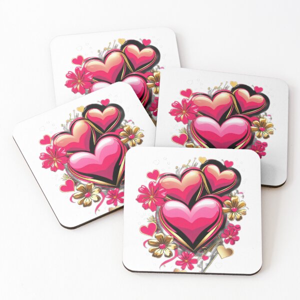 Item preview, valentines day Pink Hearts Art,Valentine heart,valentine art, Valentine designed and sold by Expressions-Sel.