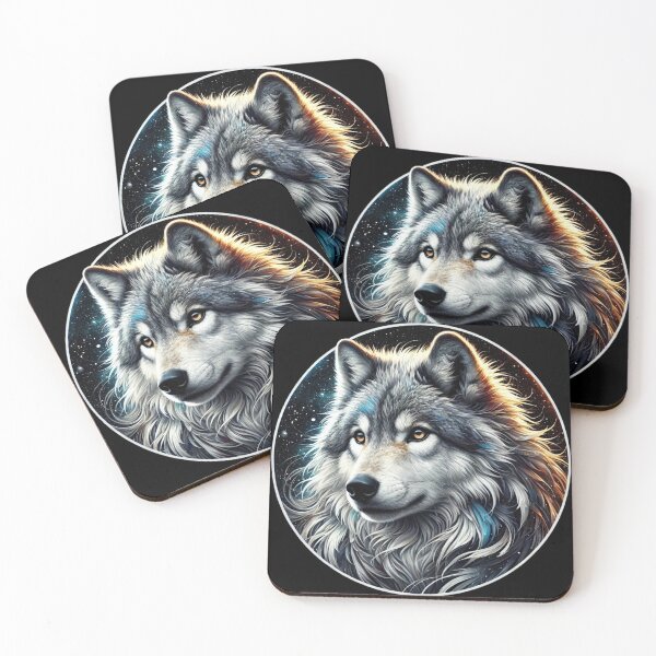 Item preview, Majestic Ethereal Wolf | Mystical Alpha Wolf Artwork on Transparent Background designed and sold by Nauert's.