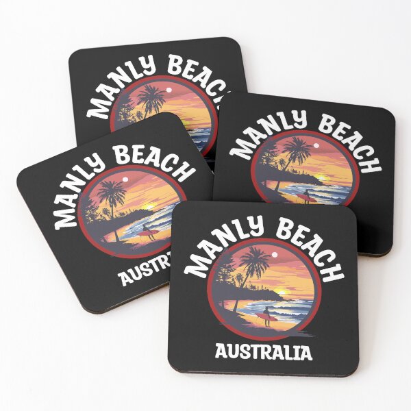 Item preview, Manly Beach - Australia (with White Lettering) designed and sold by VelvetRoom.