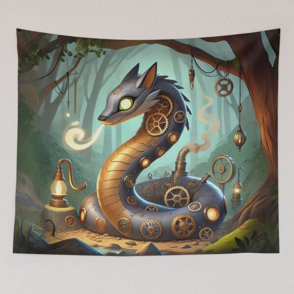Item preview, Steampunk Wolf Snake designed and sold by Sillytoe.