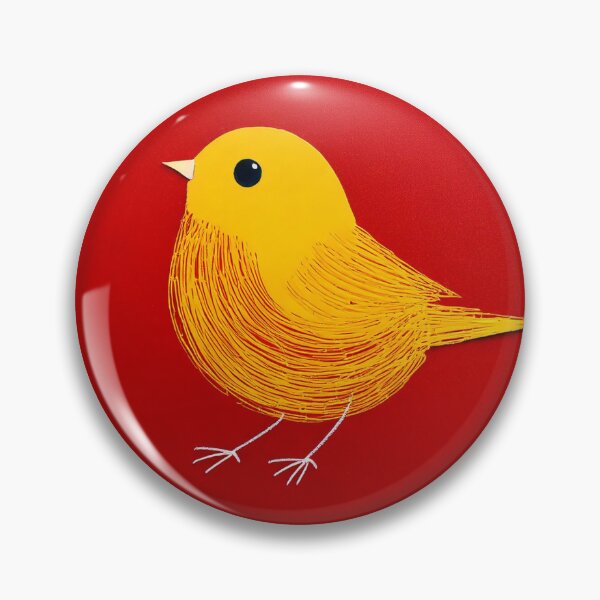 Aperçu de l'œuvre Oiseau jaune sur fond rouge créée et vendue par seeitknowit.
