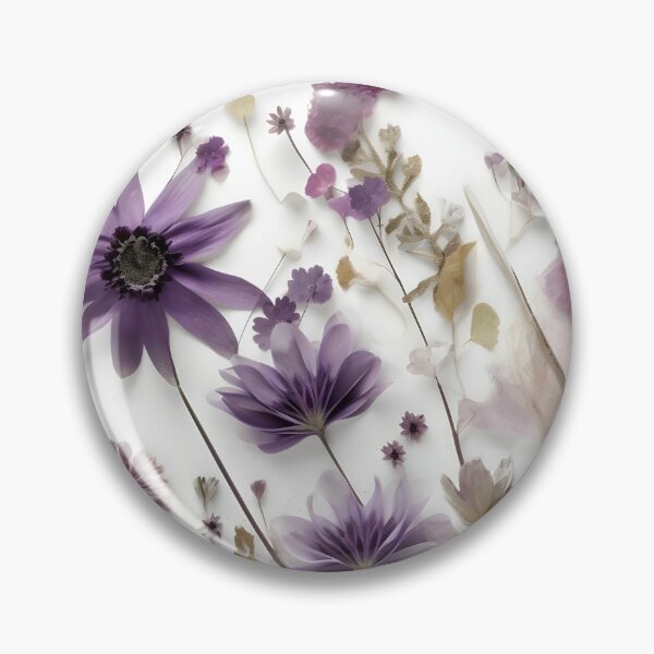 Item preview, Violet purple pressed blossoms flora aesthetical collage designed and sold by EmeraldeaArt.