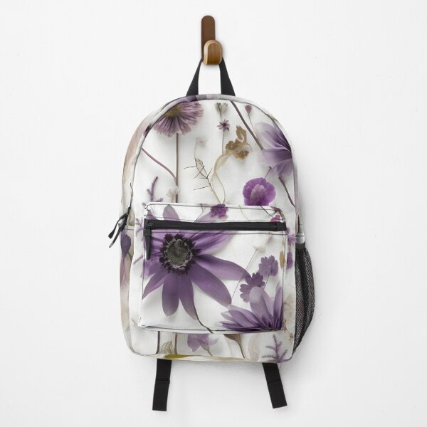 Vista previa del artículo con la obra «Collage estético de flores prensadas de color violeta y morado», diseñado y vendido por EmeraldeaArt.