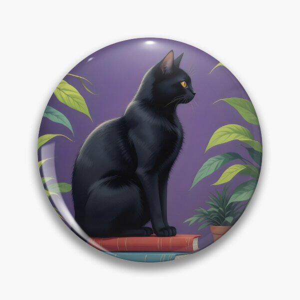 Item preview, Gato negro, libros y plantas designed and sold by FieldScent.