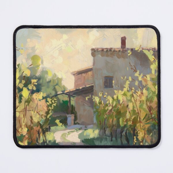 Item preview, Impressionist French Vineyard Path | Sunlit Provence Landscape Painting Inspired by Monet & Pissarro designed and sold by CARRAANN.