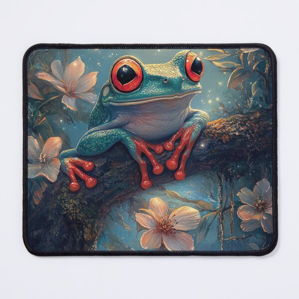 Item preview, "Moonlit Enchantment: The Watchful Frog" designed and sold by bloorose.