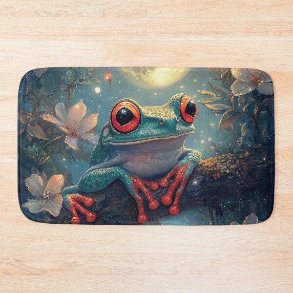 Item preview, "Moonlit Enchantment: The Watchful Frog" designed and sold by bloorose.