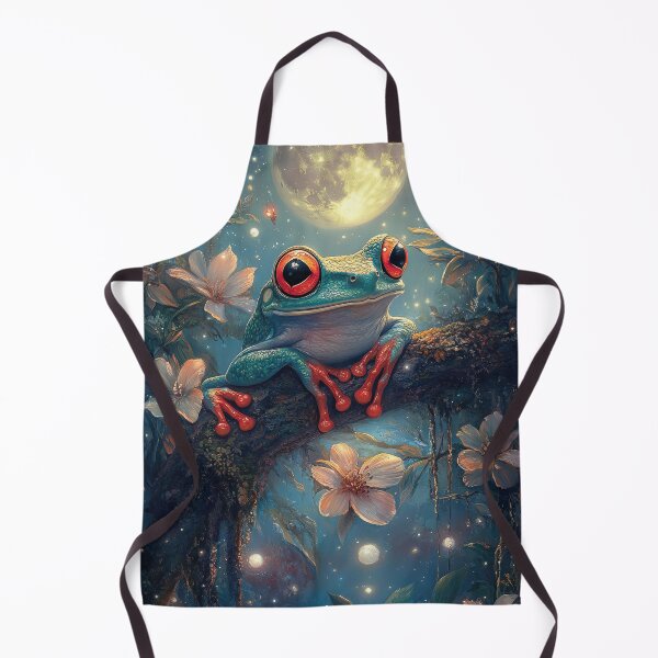 Item preview, "Moonlit Enchantment: The Watchful Frog" designed and sold by bloorose.