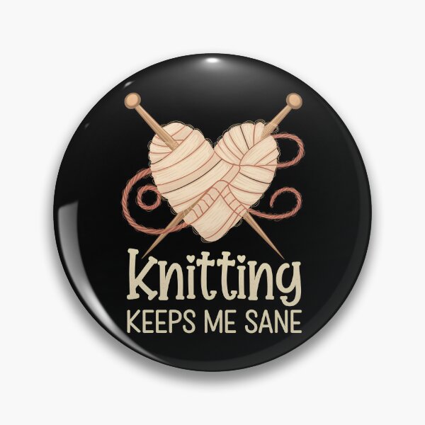 Item preview, Knitting Keeps Me Sane Heartfelt Valentine's Yarn designed and sold by zbox1.