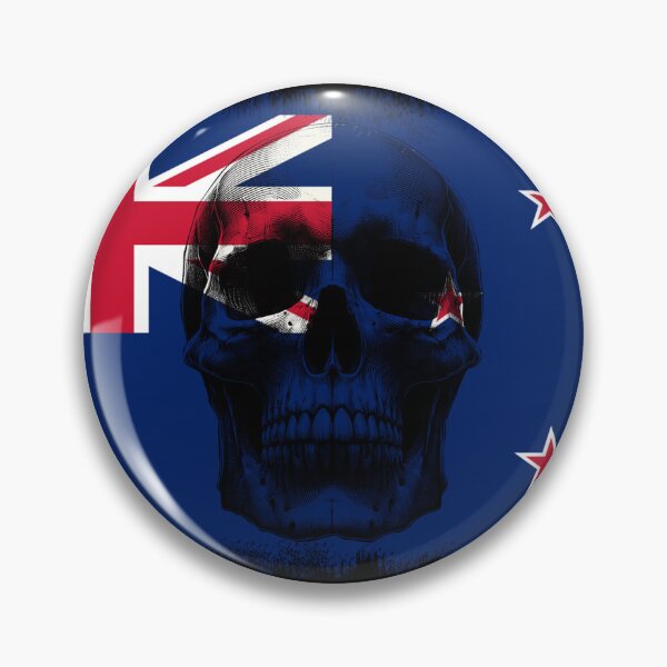 Item preview, NEW ZEALAND SKULL FLAG NATION RAREART COUNTRY HALLOWEEN #ogirdor designed and sold by ogirdorgraphics.