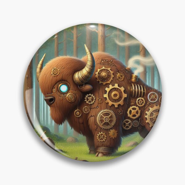 Item preview, Steampunk Wood Bison designed and sold by Sillytoe.